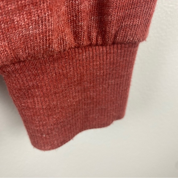 SUNDRY Rust Sequins Locals Only Raw Scoop Neck Sweater Small - Picture 7 of 11
